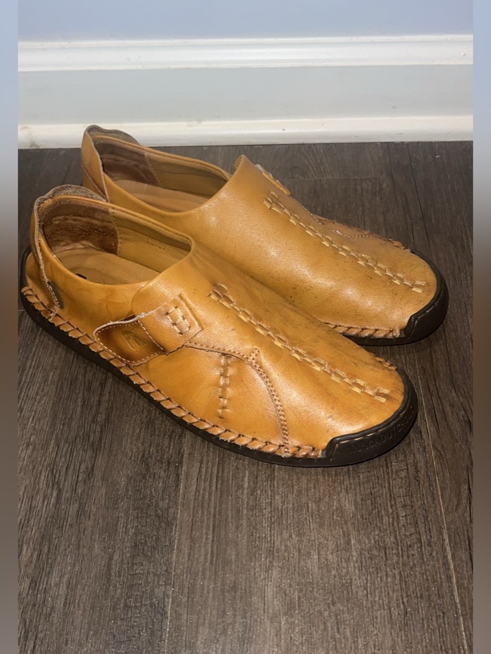 Men's Ceku Casual Slip-On Leather Shoes in Tan